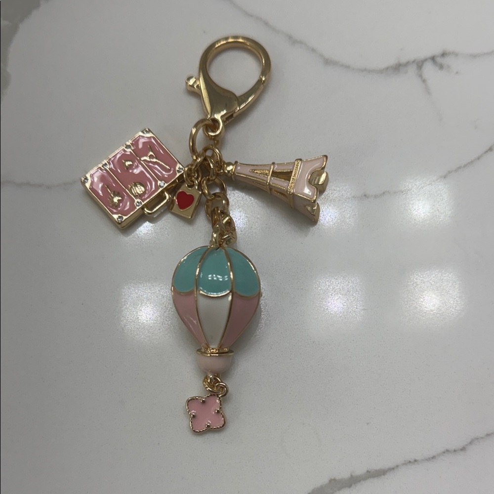 Elegant Gold and Pink Keychain NWOT